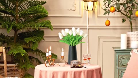 Tulip Artificial Flowers Real Touch Bouquet FOR $0.99