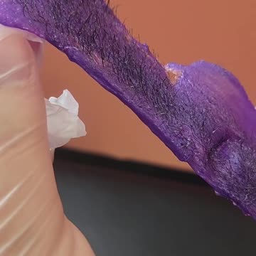 @smoothpeaches.waxing Underarm Wax Strip Reveal with Sexy Smooth Purple Seduction Hard Wax Demo