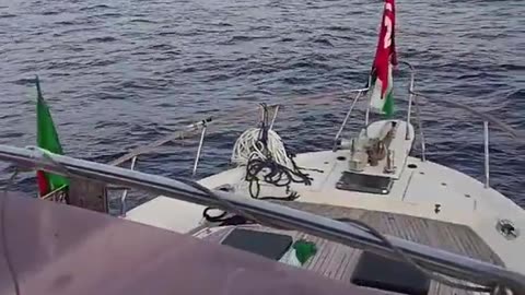 Greta and her flotilla crew sent a video making it seem like they're sailing full speed