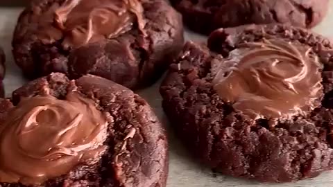 Viral: 3-Ingredient Nutella Cookies! Recipe tutorial #Shorts