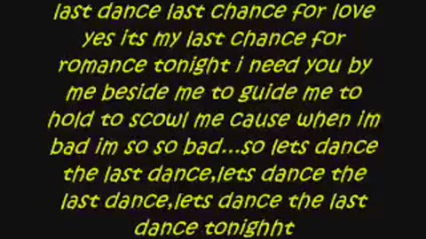 Last Dance by Donna Summer w Lyrics.