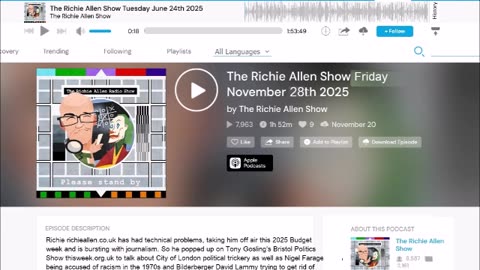 Richie Allen: Budget 2025; David Lammy ending jury trial; 1970s Farage slur; Liverpool Parade Driver