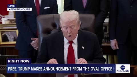 President Trump makes announcement from the Oval Office