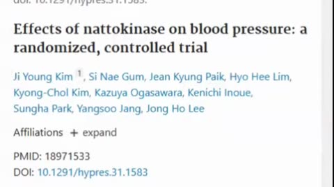 Study: High Blood Pressure Normalized With Nattokinase!