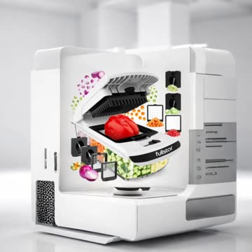 Fullstar The Original Pro Chopper - Vegetable Chopper and Spiralizer, Food Chopper with Container