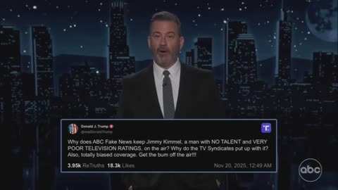 Jimmy Kimmel to Trump tonight has a message for him