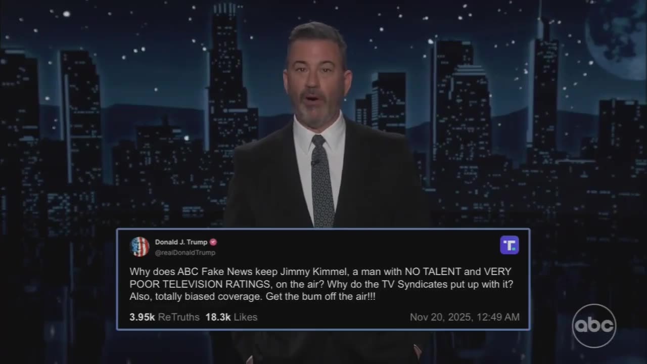 Jimmy Kimmel to Trump tonight has a message for him