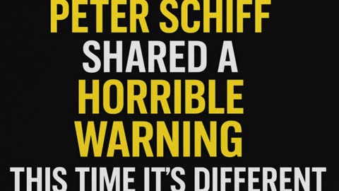 🔥 Peter Schiff Shared a Horrible WARNING ⚠️ This Time It’s Different