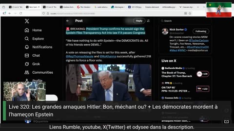 Live 320: Les grandes arnaques Hitler: Bon, méchant ou? + Les démocrates mordent à l'hameçon Epstein
