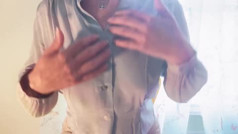 Shirt scratching very gentle