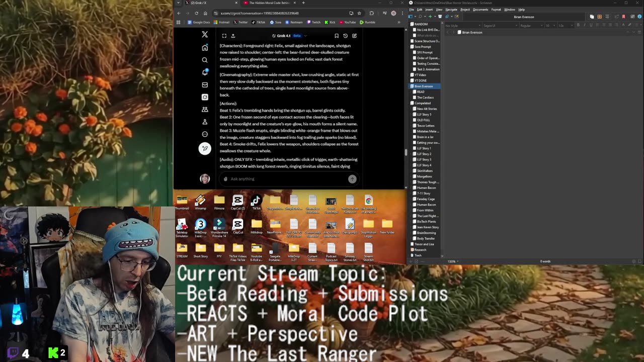 Beta Reading + REACTS + Commentary + Writing: Moral Code Plot | Drawing: Perspective | New Story: The Last Ranger