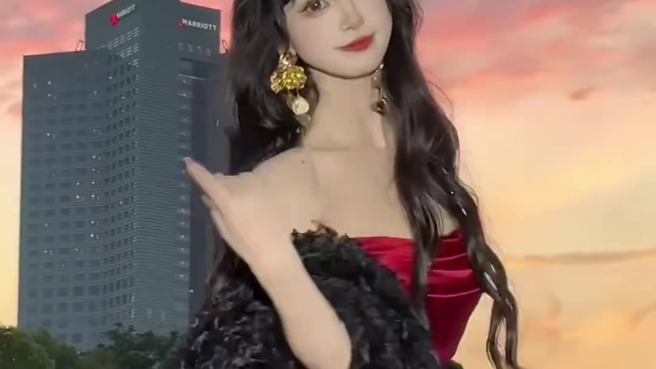 Sheer Ruby Attire Fiery Photo Pose | Daily Beauty EP 746