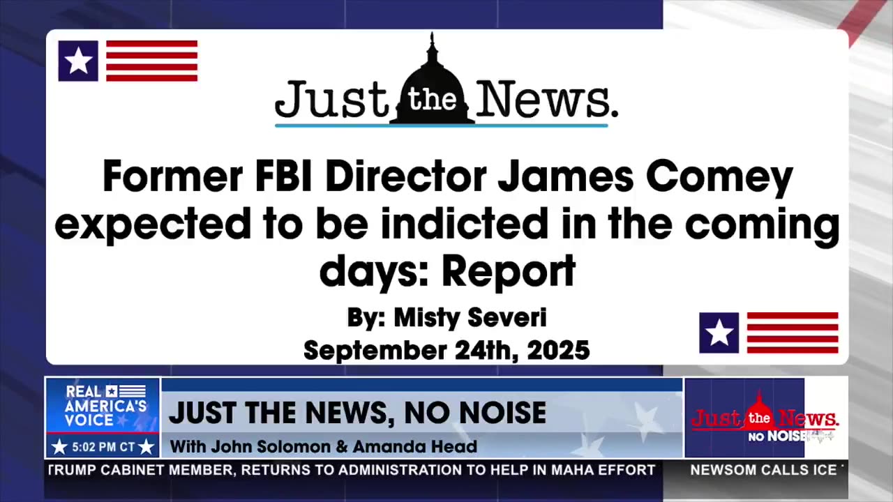 Former FBI Director James Comey is expected to be indicted