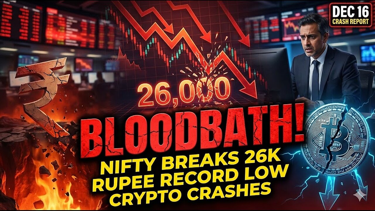 बाज़ार में कोहराम! 📉 FIIs की रिकॉर्ड बिकवाली, Crypto भी क्रैश | 16 Dec Report | EPK Capital