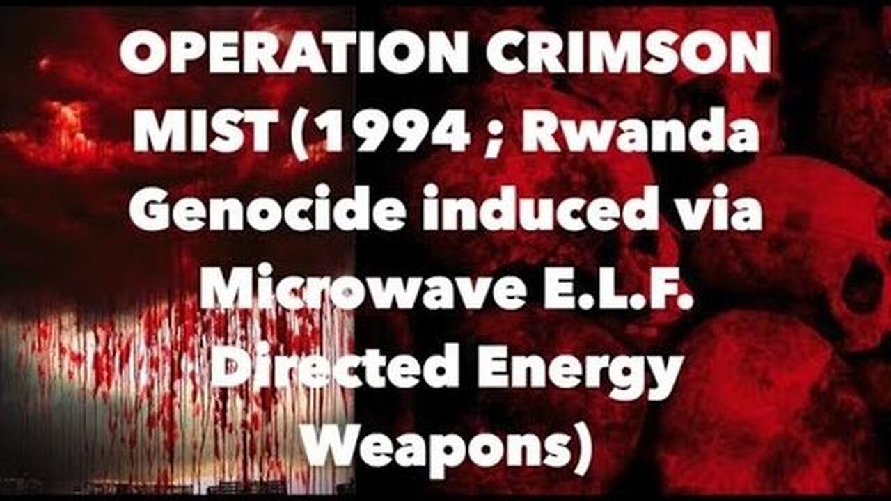 [Operation Crimson Mist] Swiss funded Democide (mass murder)