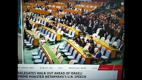 28 SEPTEMBER - Satanyahu HUMILIATED at UN because the World is SICKED of the Evil ZIOPIGS!!