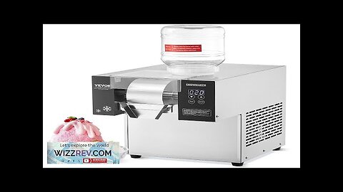 Commercial Snowflake Ice Machine 276LBS/24H Stainless Steel for Ice Cream Review