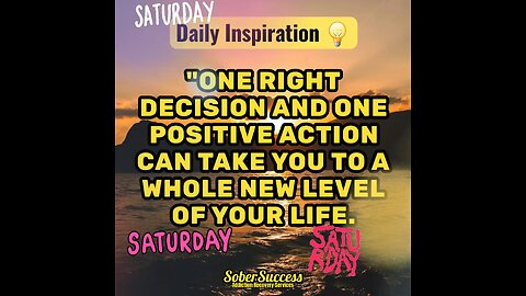 🗣Our Decisions & Actions Determine Our Reality‼️💪 #DailyInspiration #MorningQuote #SoberCoach