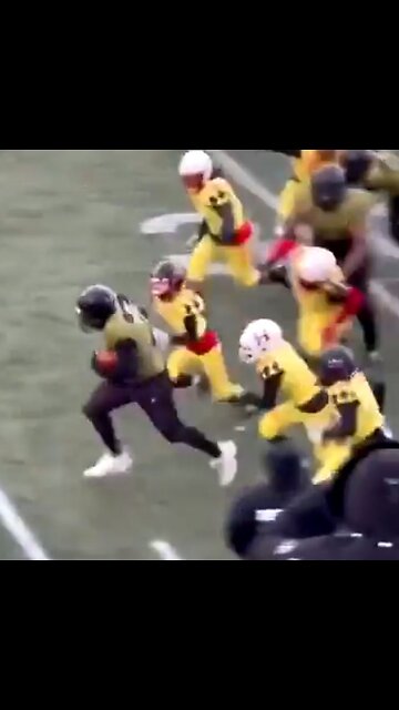 12 year old football league, 6 foot running back hard to tackle