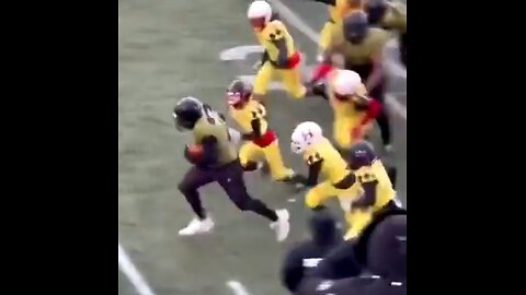 12 year old football league, 6 foot running back hard to tackle