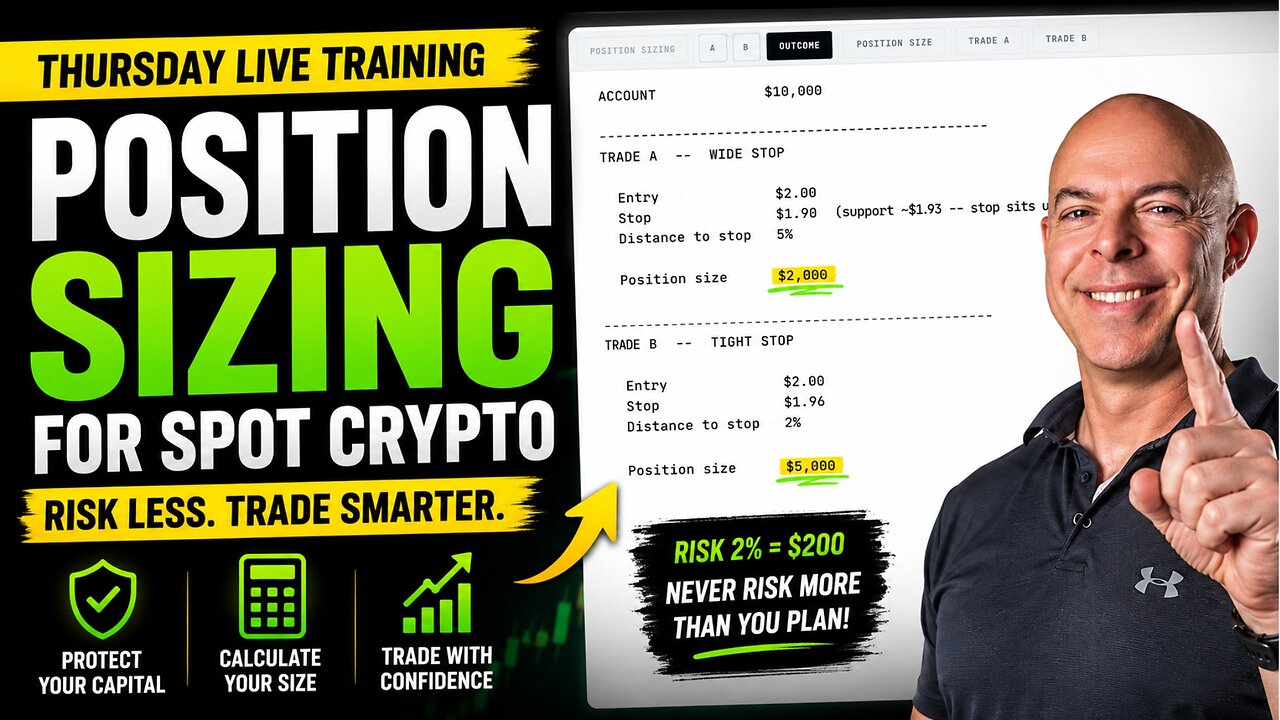The Position Sizing Formula Every Spot Crypto Trader Needs (Crypto School Live Training)