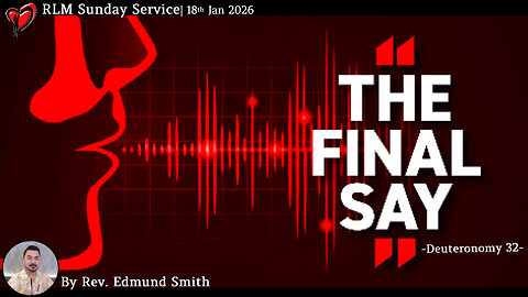 18-1-2026 | Deuteronomy 32: The Final Say - Rev. Edmund Smith's Sunday Sermon