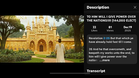 To Him Will I Give POWER OVER THE NATIONS!!!! (144,000 Elect Men) YES!! #kingship #slaves