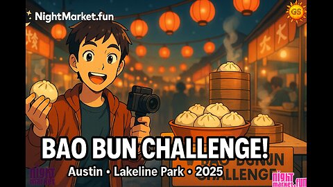 NightMarket.fun 2025 (Austin/Cedar Park) — My First Bao Bun Eating Contest | Festival Vlog #Event