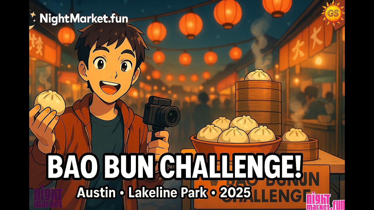 NightMarket.fun 2025 (Austin/Cedar Park) — My First Bao Bun Eating Contest | Festival Vlog #Event