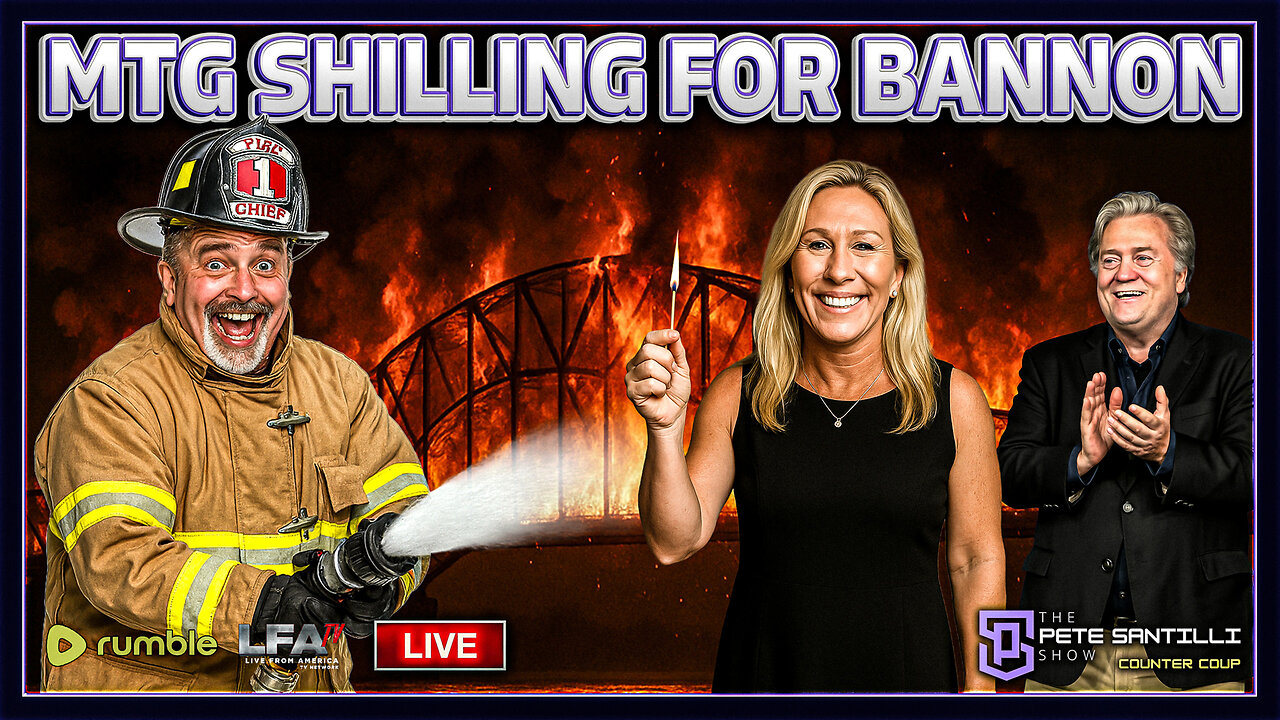 Marjorie Traitor Green-Stain Shilling For Bannon As She Burns Every MAGA Bridge – Including FOX News | COUNTER COUP WITH PETE SANTILLI 11.18.25 5PM