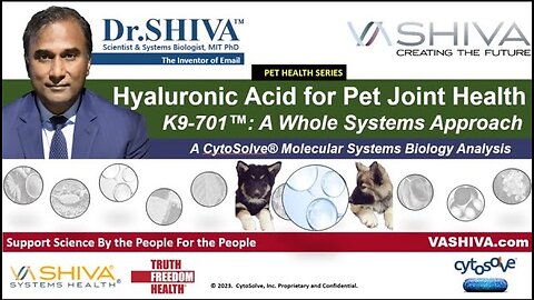 Dr.SHIVA™: Hyaluronic Acid for Holistic Pet Health in K9-701™(12/23)