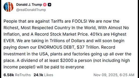 rump Promises $2K Checks Will Soon Be Sent Out To Everyone!