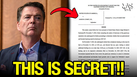 Comey Evidence Filed UNDER SEAL!!