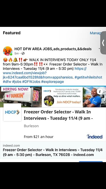 🥵🔥🔔‼️👉🏾 WALK IN INTERVIEWS TODAY ONLY 11/4 from 9am-5:30pm‼️‼️