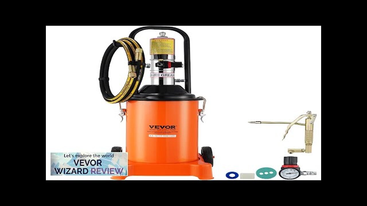 VEVOR Grease Pump 3 Gallon 12L Air Operated Grease Pump with 13 Review