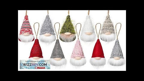 Christmas Tree Hanging Gnomes Ornaments Set of 10 Swedish Handmade Plush Gnomes Review