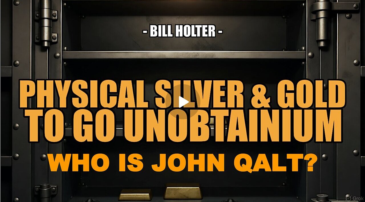 SGT REPORT W/ BILL HOLTER.PHYSICAL GOLD & SILVER TO GO UNOBTANIUM. WHO IS JOHN QALT?