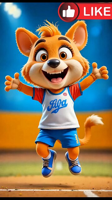 Pikachu the animal is jumping and dancing happily after learning to jump. AI generator creative