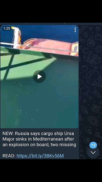 News Shorts: Russian Cargo Ship Sunk