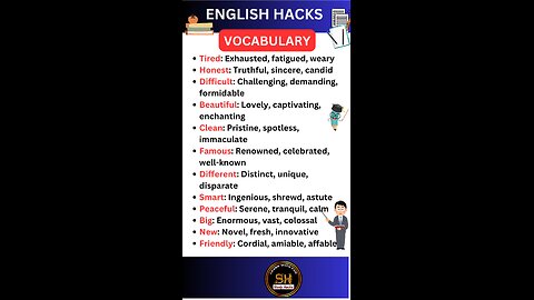 Daily use Important vocabulary words for exam 2025 69 #studyhacks123 #vocabulary #english #shorts