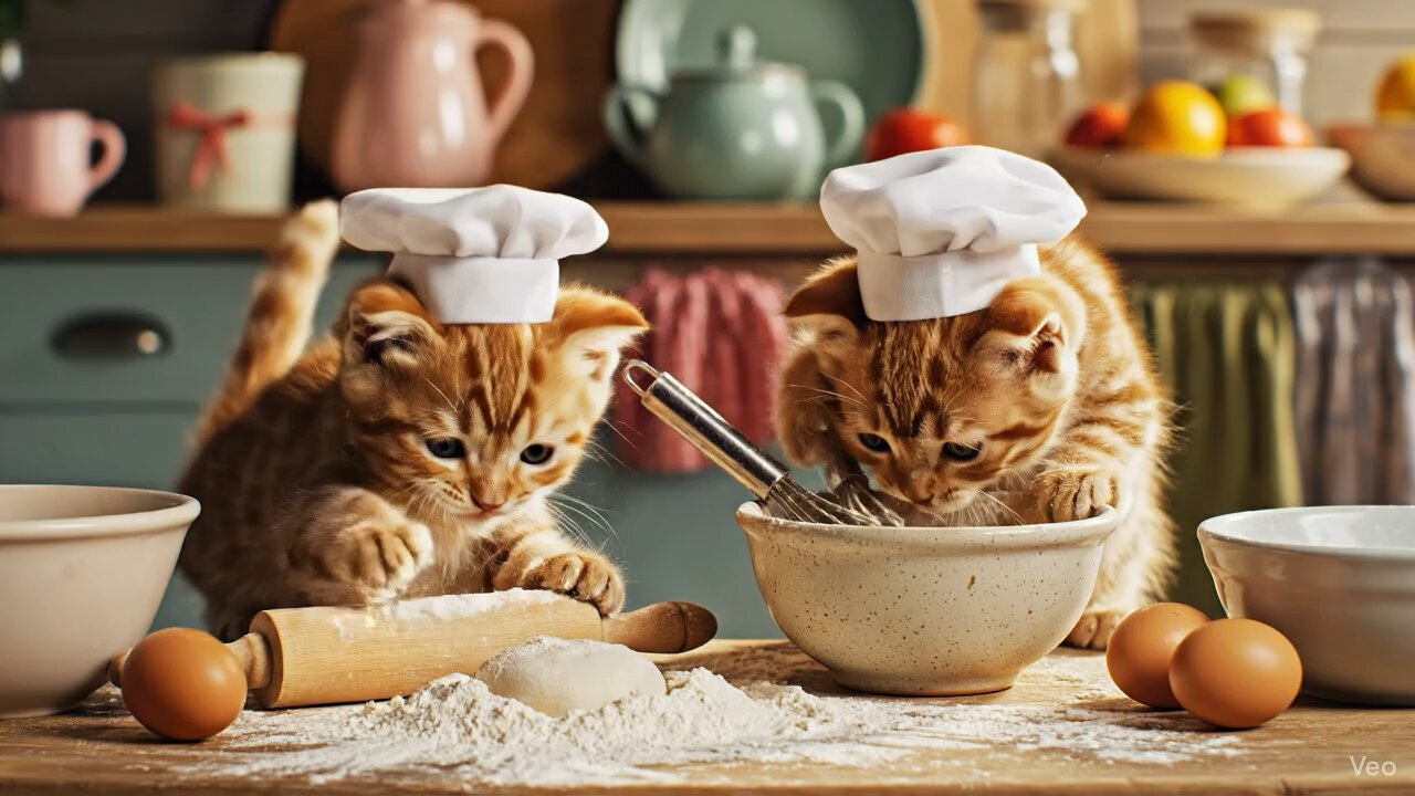 Kittens cooking
