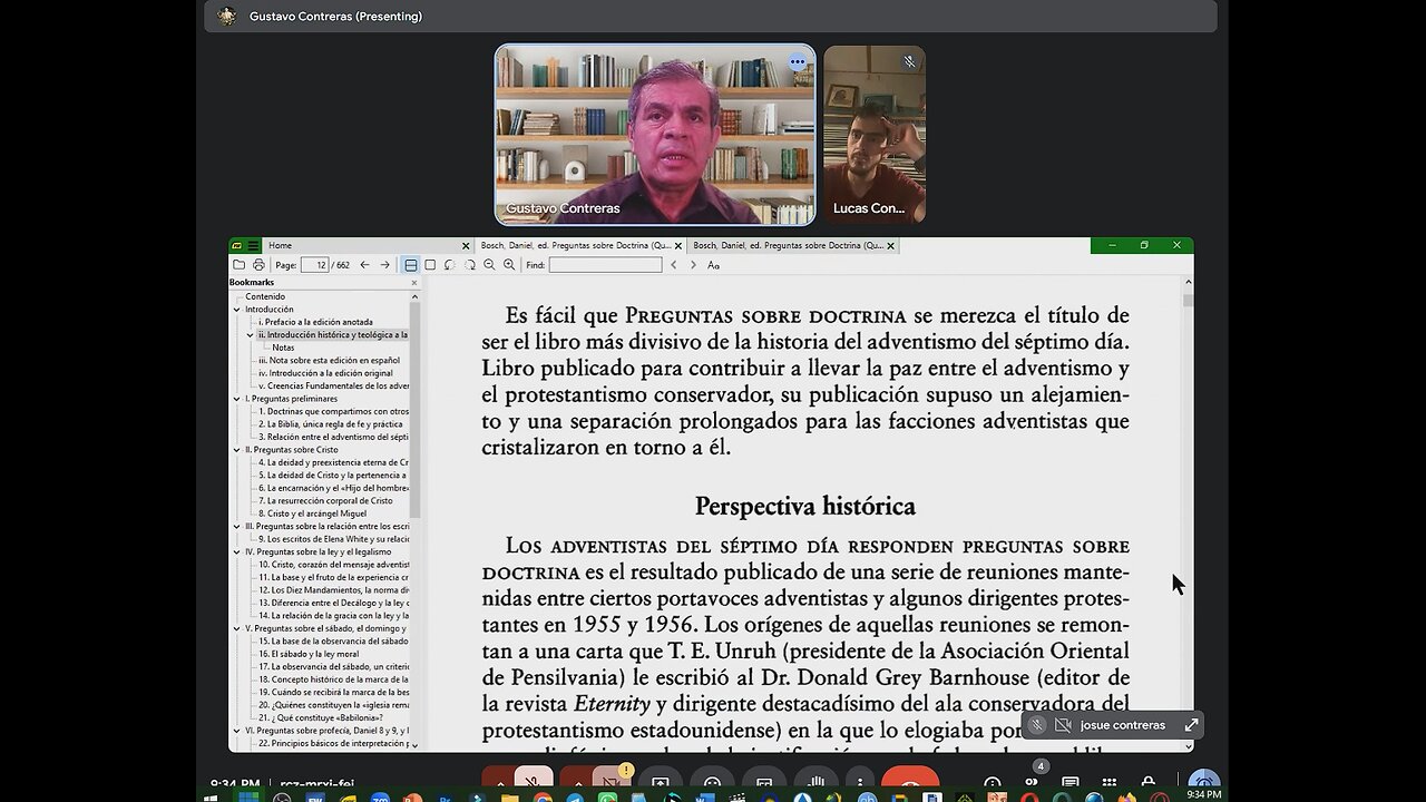 Los adventistas del séptimo día responden Preguntas sobre doctrina (QOD): Prefacio Google Meet