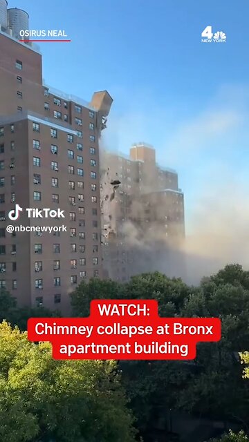 Chimney collapse at Bronx apartment building! 💥🏢