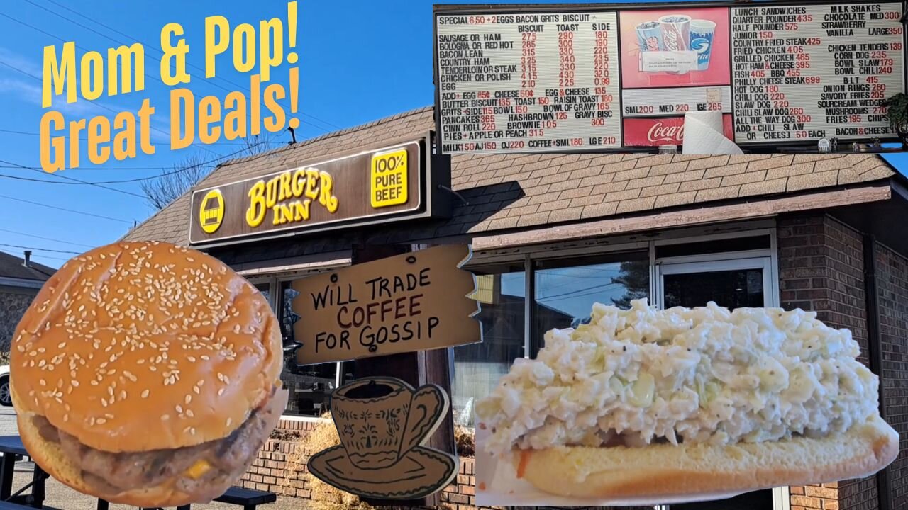 BURGER INN REVIEW! OLD FASHIONED MOM & POP FAST FOOD RESTAURANT! GREAT DEALS!