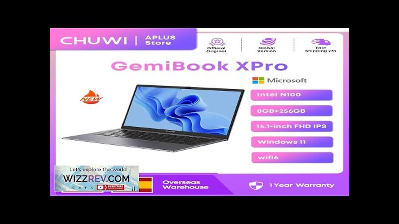 CHUWI GemiBook XPro Laptop Intel N100 14.1'' Windows 11 Laptops Computer 8GB Review