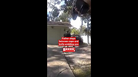 Father shields children as son attacks him with hunting knife in Florida home.