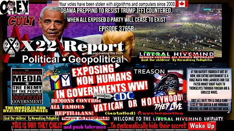 Ep 3765b-Obama Prepping To Resist Trump,[FF] Countered,When All Exposed D Party Will Cease To Exist