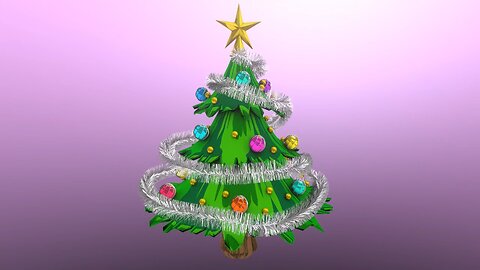 Stylized 3D Christmas Tree 2025 - Modeling by Tranmaart - Blender 3D Application