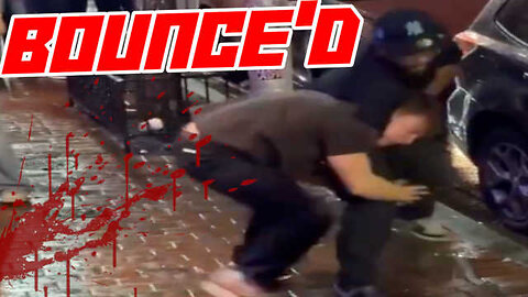 Bouncer Shoves a Drunk Dude's Head Through a Window 