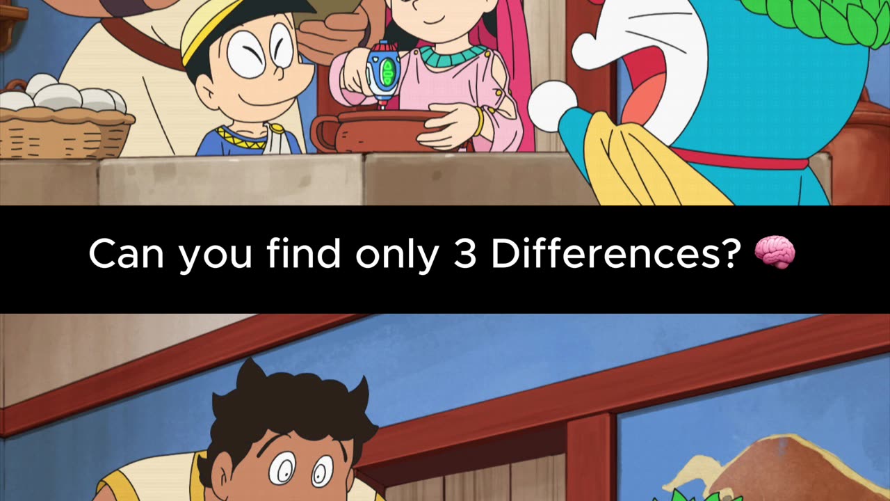 Find the difference #ytshorts #animeshorts #shorts #viralshorts #trending #doremon #anime #love